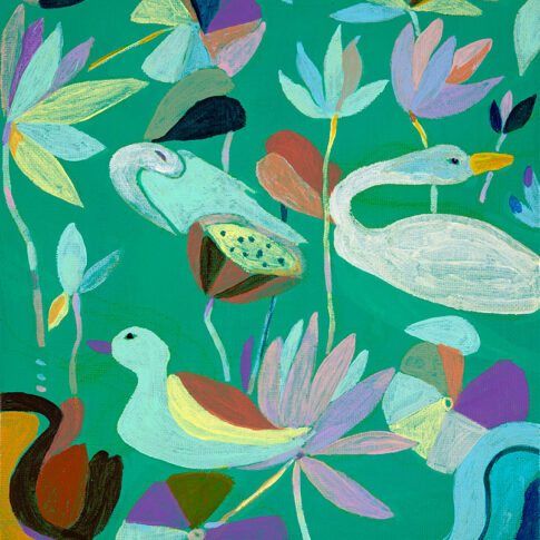 Sookyung Oh, Pilgrim2, 22×27cm, acrylic on canvas, 2025