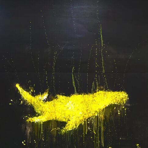 Dalyong Heo, Lamentations of Jeremiah, 244×185cm fabric, ink on Korean paper, 2025