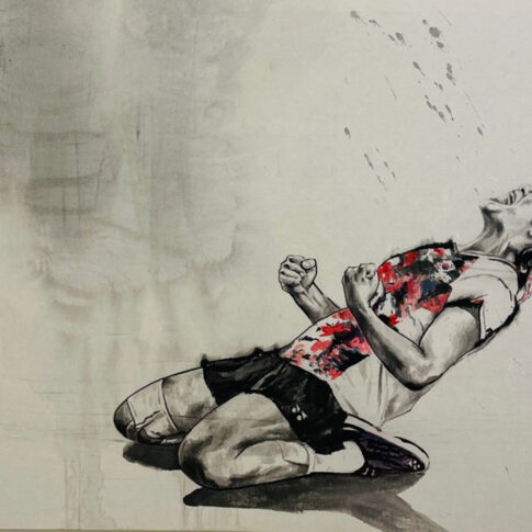 Dalyong Heo, Lamentations of Jeremiah_Ahn Se-young, 91x65cm, Ink on Korean paper, 2025