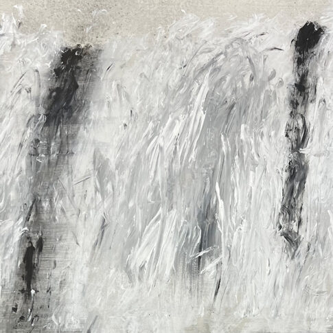 Dalyong Heo, Lamentations of Jeremiah_Waterfall, 91x64cm, Ink and acrylic on Korean paper, 2025