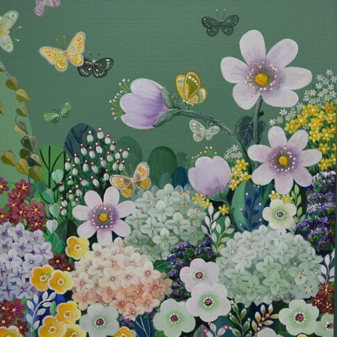 Younjoo Gwak, 화려한 외출, 53.5x45.5cm, acrylic on canvas, 2025