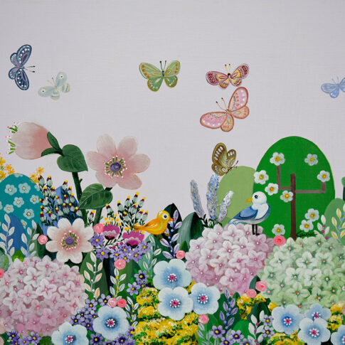 Younjoo Gwak, 화려한 외출, 53.5x45.5cm, acrylic on canvas, 2025