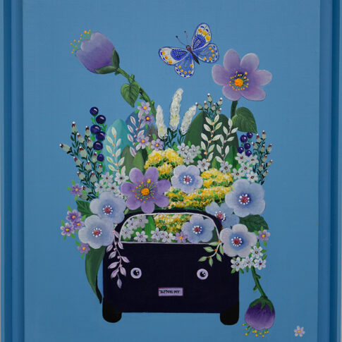 Younjoo Gwak, 행복여행, 53x45.5cm, acrylic on canvas, 2025