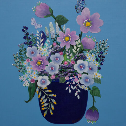 Younjoo Gwak, 행복을 담다, 53x45.5cm, acrylic on canvas, 2025