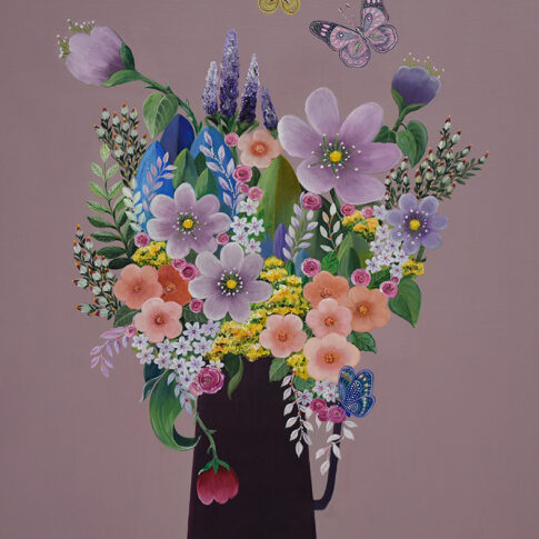 Younjoo Gwak, 행복을 담다, 90.9x72.7, acrylic on canvas, 2024