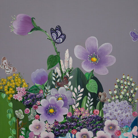 Younjoo Gwak, 화려한 외출, 88x47cm, acrylic on canvas, 2025