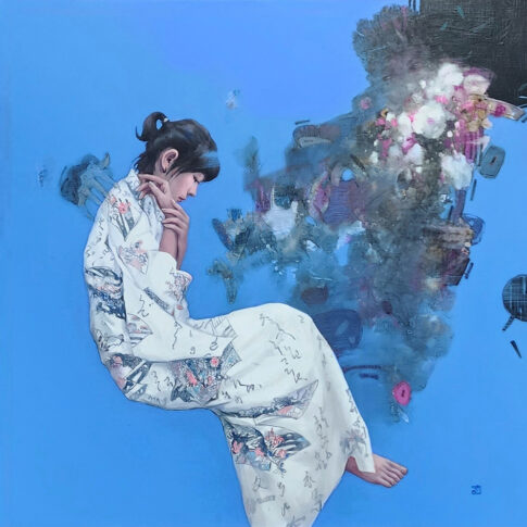 Youngdo Ryu, 구성-그대에게, 100.0x100.0cm, mixed material, 2024