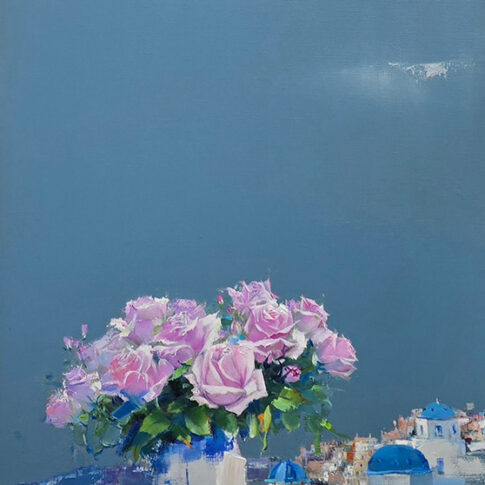 Myeonghee Jeong, Light and Love, 120×70cm, oil on canvas, 2025