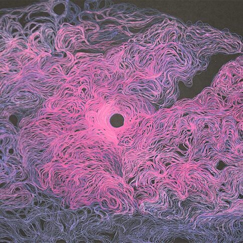 이성훈, Burnout–sky, 130.3×194.2cm, coloring on hanji, 2025