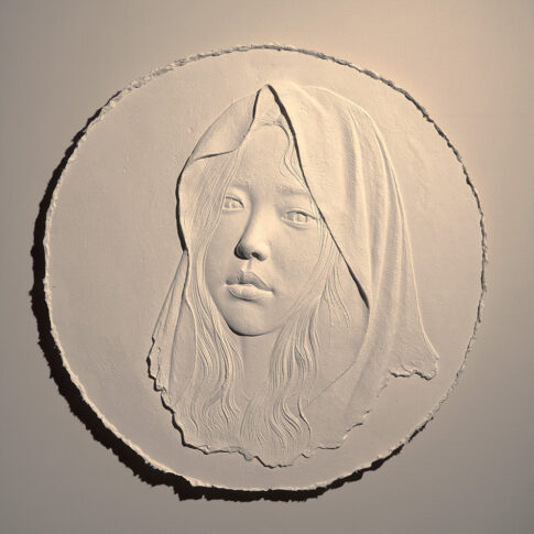 Hyoungo Park, A Woman with Her Own Time, 90×90cm, Korean Paper, 2025