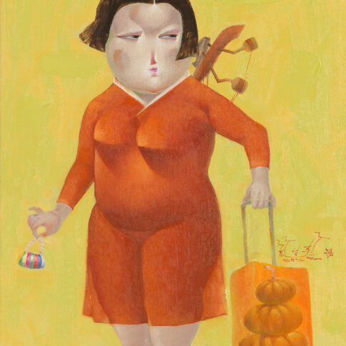Park seong whi, The women story-pumpkincarrier, 53x40cm, oil on canvas, 2024