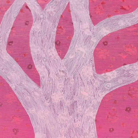 Jeongim Jung, Lifeline-Embracing movement in silence, 112×148cm, acrylic on canvas, 2025