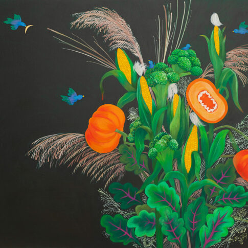 Jin Heo, Chorus of the Little Forest, 130.3x162.2cm, Mixed Media on Canvas, 2025