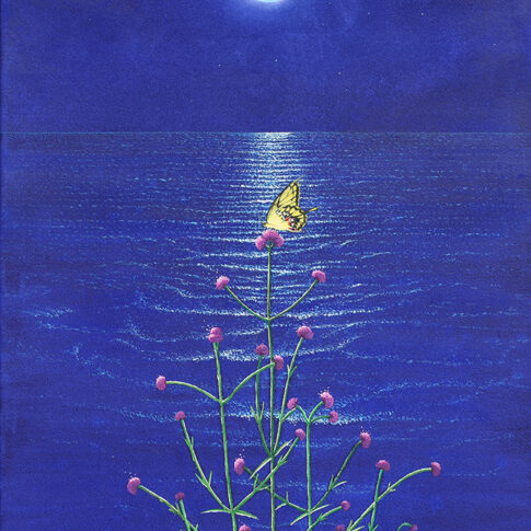 한부철, 시선, 60.6x91.0cm, Acrylic, watercolor on arches, 2025