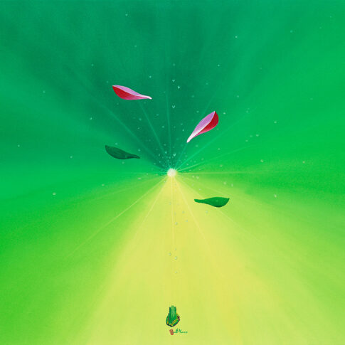 한부철, 시선, 116.7x91cm, Acrylic, watercolor on arches, 2024