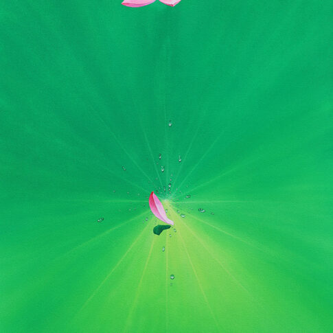 한부철, 시선, 80x116.7cm, Acrylic, watercolor on arches, 2023