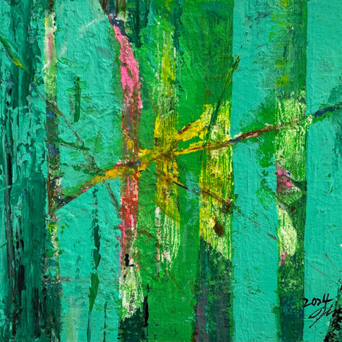 김진옥, 숲의 기억, 33×24cm, acrylic on canvas, 2024