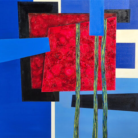 유포숙, 헤테로토피아 IV-현실과 이상의 경계, 72.7×72.7cm, oil on canvas, 2024