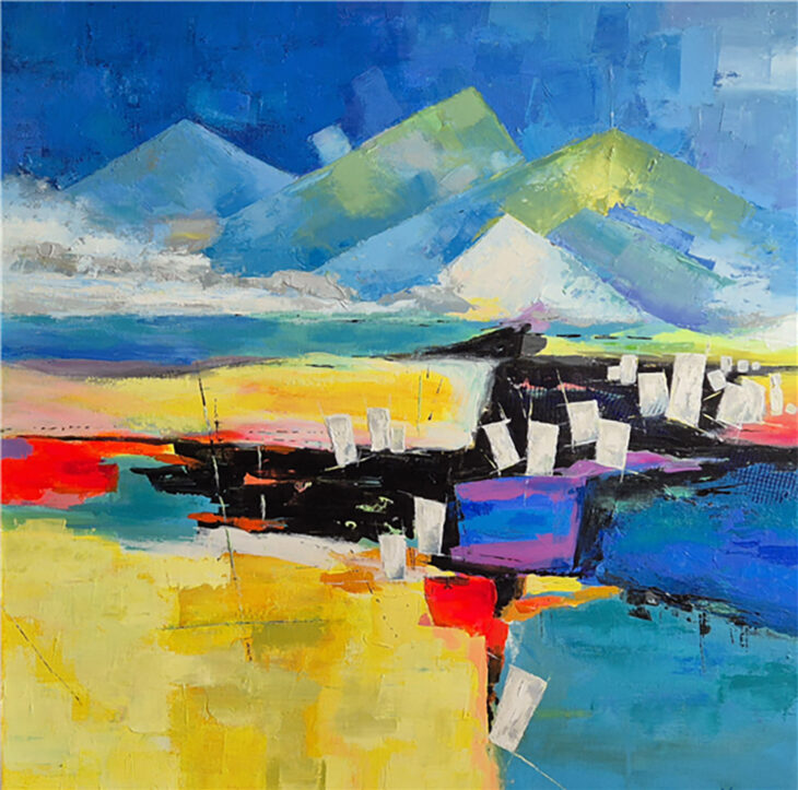 유포숙, 헤테로토피아 Ⅲ-현실과 이상의 경계, 91×91cm, oil on canvas, 2024