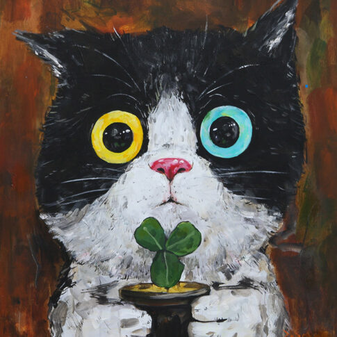 박정일, 가족, 54×41cm, acrylic on canvas, 2025