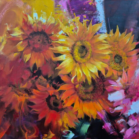 강정애, 썬플라워, 50×65.2cm, oil on canvas, 2025