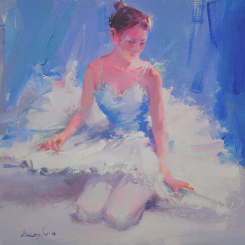 Gwangsub Oh, Rehearsal, 45.5×53.0cm, oil on canvas, 2025