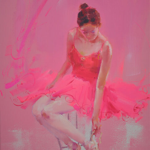 Gwangsub Oh, Rehearsal, 72.7×50.0cm, oil on canvas, 2025