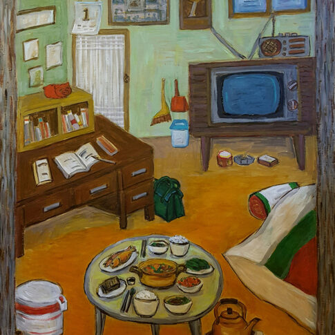 김윤숙, 추억, 100×80cm, acrylic on canvas, 2018