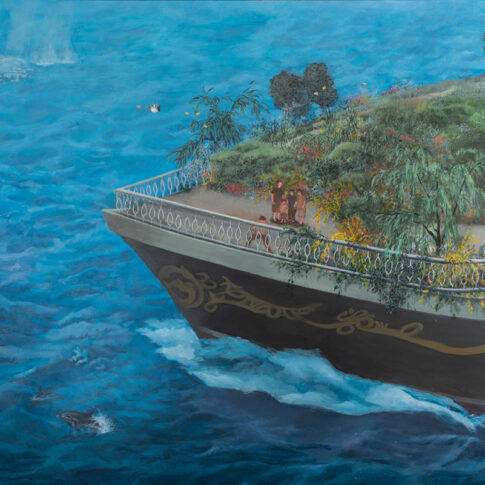 성태훈, 선유도 왈츠, 130×162cm, ink and acrylic on canvas, 2024