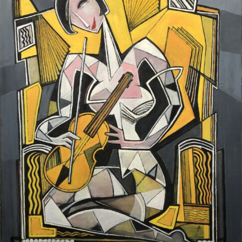 베르나르 휘델레, 아를르끼나드 J-11, 90.9x 72.7cm, Oil on canvas, 2021 (France)