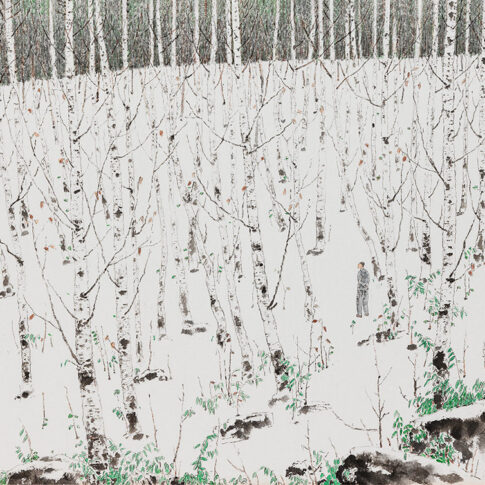 Gyeongyu Oh, Tranquility, 75×100cm, Ink and light color on Hanji, 2024