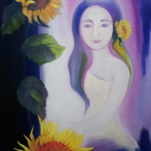 김귀덕, 해바라기의 꿈, 33.4×53cm, oil on canvas, 2021