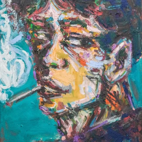 천명귀, 시선, 46×53cm, oil on canvas, 2026