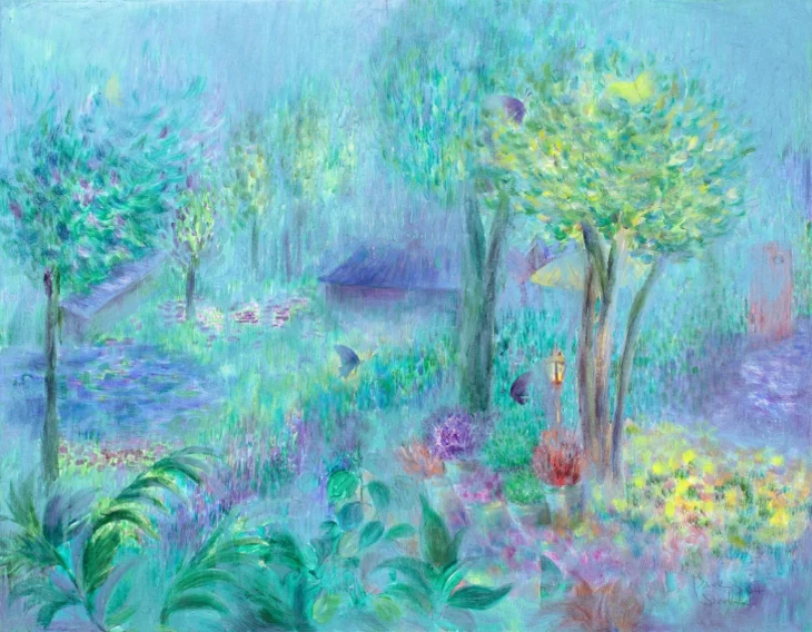 Soook Park, My Forest, 91.9×116.8cm (50F), mixed media on canvas, 2024