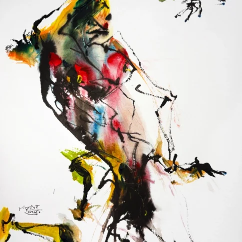 조하나, 돌아온 흑기사, 41.0×29.0cm, ink and watercolor on paper, 2026