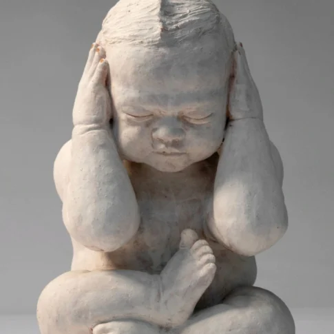 김성옥, 믿음은 들음에서 나며 (롬 10:17), 20.0×20.0×32.0cm, terracotta, 2012