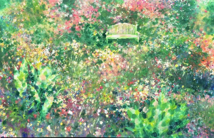 염순영, 비밀스러운 위안, 80.0×50.0cm, acrylic gouache and watercolor on paper, 2026