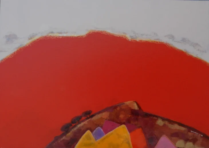 Seongbok Jeong, Pathos in Autumn Hues, 65.1×90.9cm, acrylic and oil on canvas, 2026