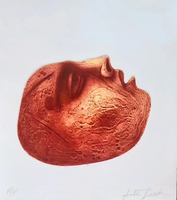 Atin Basak, Untitled, 18.0×18.0cm, mixed media on paper, 2024