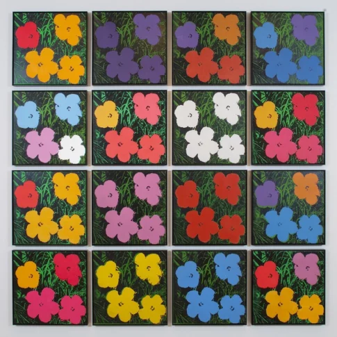 Andy Warhol, Flowers, 91.3×91.3cm, screenprint on paper, 1970