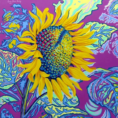 Soonhaeng Lee, Blossom, 100.0×100.0cm, acrylic on canvas, 2021