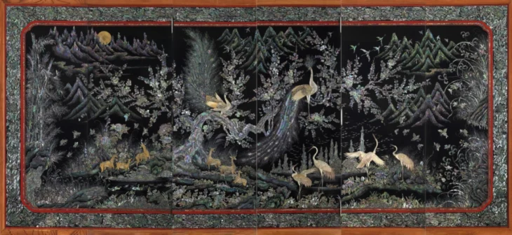 국보공예, 58.0×155.0cm (6 panels)