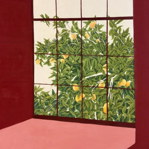 Jeongyeon Jeon, Windows and Crevices – Lemon Tree, 72.5×90.9cm, color on Korean paper, 2026