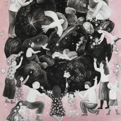 Kim Haseul, Nocturnal Tranquility Ⅲ, 197.0×139.0cm, color on Korean paper, 2026