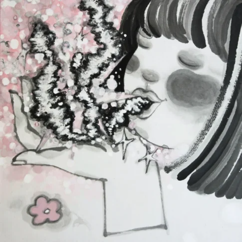 Kim Haseul, Tranquility - Warmth, 27.0×27.0cm, color on Korean paper, 2026