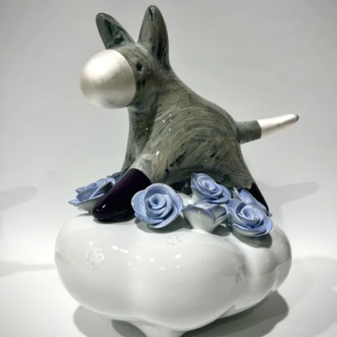 Kim Jaegyu, Joyful Wanderer 26-1, 26.0×22.0×31.0cm, ceramic, hand painting, engobe, 2026