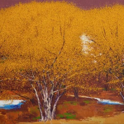 Ryu Jae Woong, Dream of Yellow Flower, 97.0×162.2cm, oil on canvas, 2022–2026