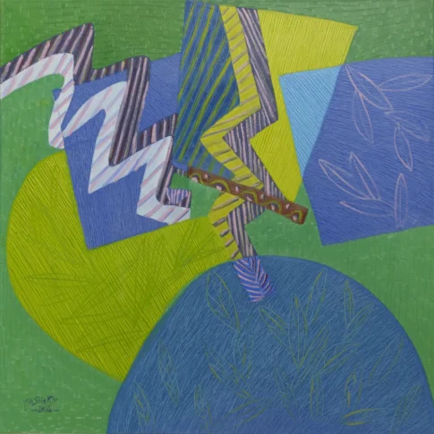김윤신, 내 영혼의 노래 2012-38, 100.0×100.0cm, acrylic and oil on canvas, 2012